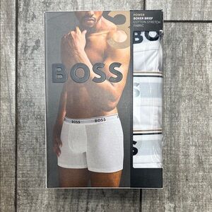 BOSS Men's Classic White Boxer Briefs 3 Pack NWT